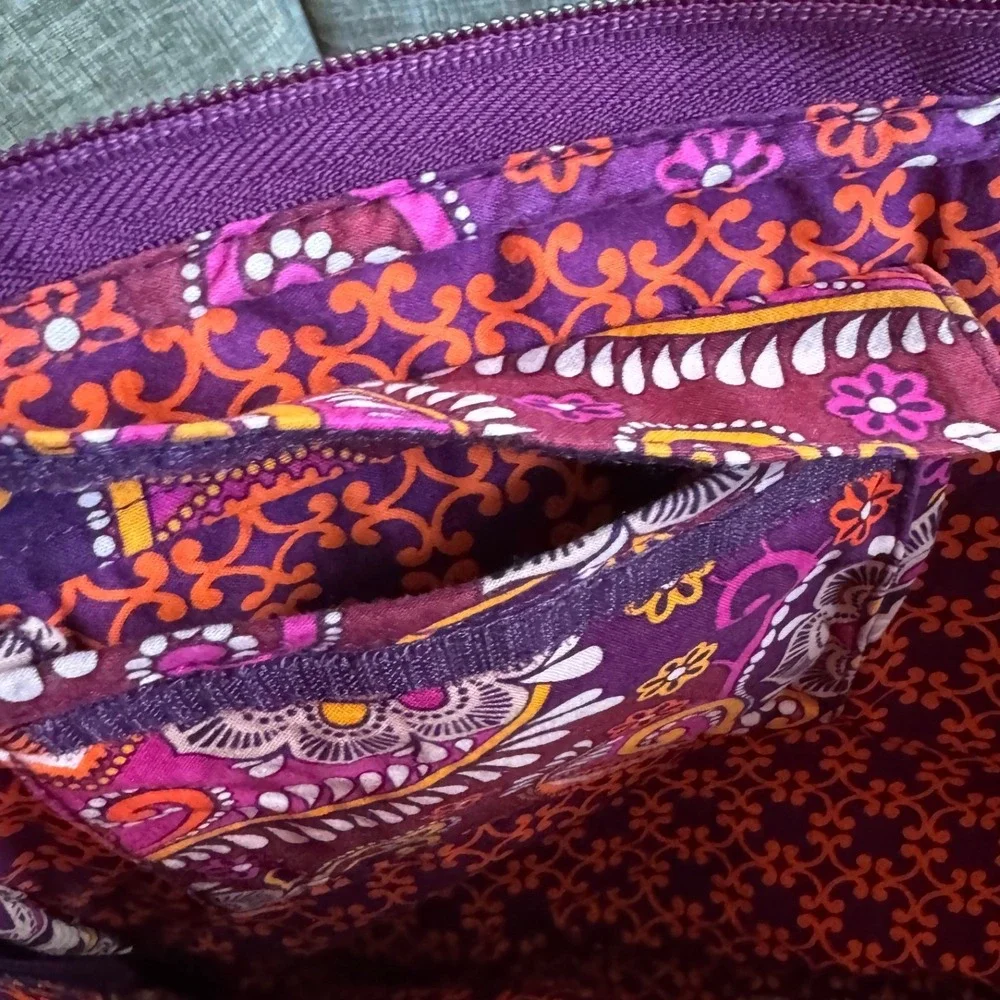 Vera Bradley Laptop Sleeve 15 Inch Safari Sunset Purple Paisley Quilted Padded